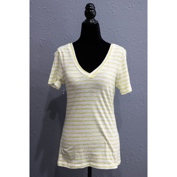 Old Navy Vintage Striped V Neck T-Shirt, Size X-Small - Picture 1 of 2